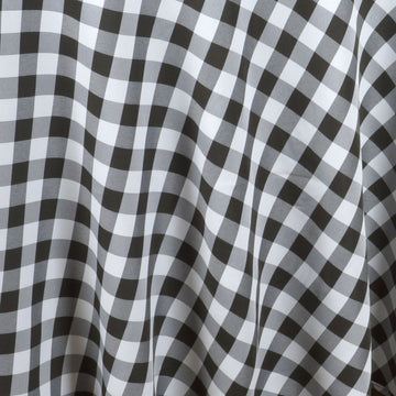 Versatile and Durable Gingham Polyester Tablecloth