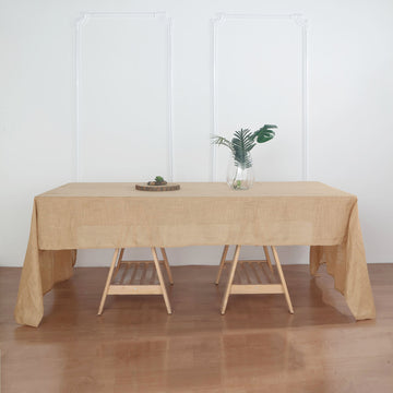 Elevate Your Event Decor with the Natural Seamless Rectangular Tablecloth