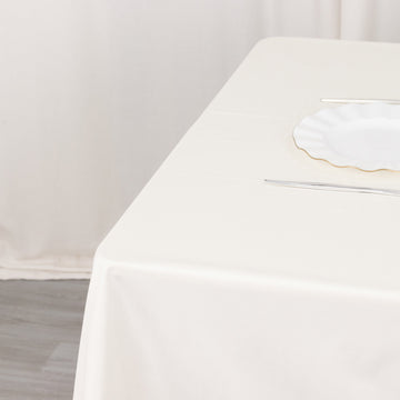 Timeless Luxury and Sustainable Style: Ivory Premium Scuba Square Table Overlay