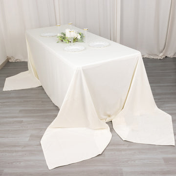 Create Unforgettable Moments with the Ivory Premium Scuba Rectangular Tablecloth