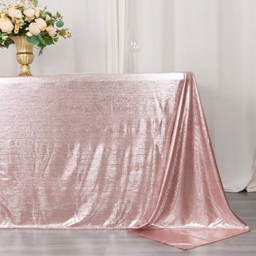 Unleash the Beauty and Versatility of the Rose Gold Shimmer Sequin Dots Tablecloth