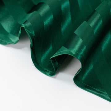 Unveil the Enchantment of the Hunter Emerald Green Satin Stripe Tablecloth