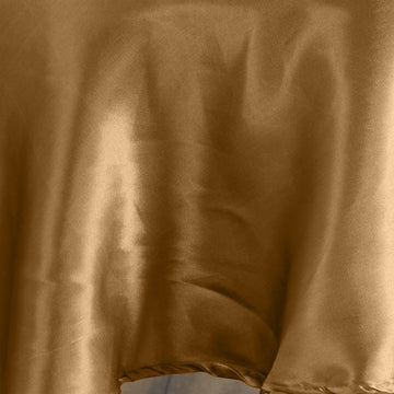 Versatile and Stylish Gold Satin Tablecloth