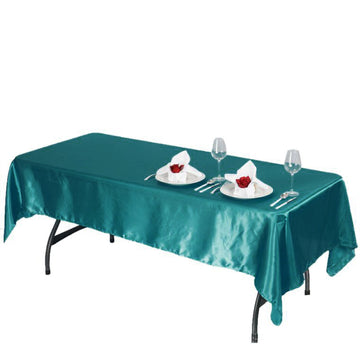 Turquoise Satin Tablecloth: The Epitome of Elegance
