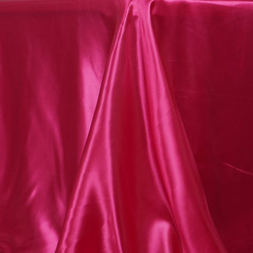 Create Memorable Events with the Fuchsia Satin Tablecloth