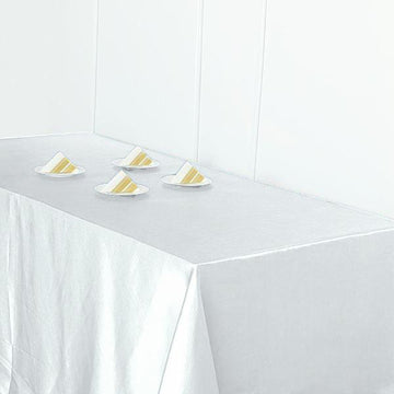 Premium Quality White Seamless Satin Tablecloth