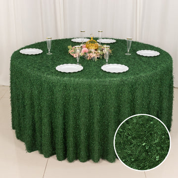 Unleash the Charm of the Green Fringe Tablecloth