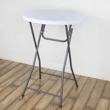 White Spandex Cocktail Table Top Stretch Cover
