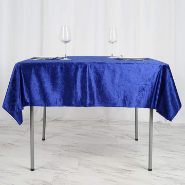 Elevate Your Event Decor with the Royal Blue Velvet Tablecloth