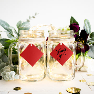 Versatile and Stylish Red Wedding Favor Gift Tags