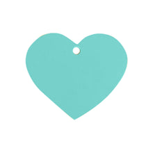 50 Pack | 2inch Turquoise Printable Heart Shape Wedding Favor Gift Tags#whtbkgd