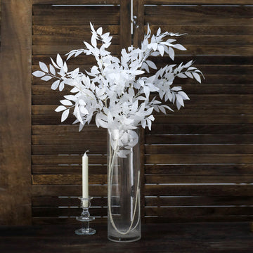 White Artificial Silk Plant Stem Vase Fillers
