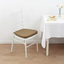 Taupe Chiavari Chair Pad, Memory Foam Seat Cushion With Ties and Removable Cover