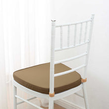 Taupe Chiavari Chair Pad, Memory Foam Seat Cushion With Ties and Removable Cover