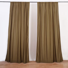 2 Pack Taupe Scuba Polyester Curtain Panel Inherently Flame Resistant Backdrops