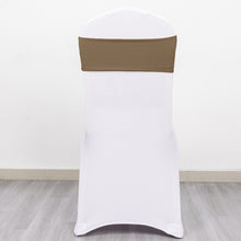 5 Pack Taupe Spandex Stretch Chair Sashes Bands Heavy Duty with Two Ply Spandex 5x12inch