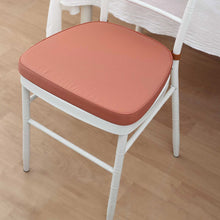 Terracotta (Rust) Chiavari Chair Pad, Memory Foam Seat Cushion With Ties