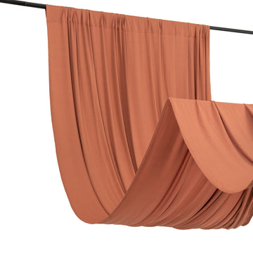 <strong>Stretchable Terracotta (Rust) Drapery Panel</strong>