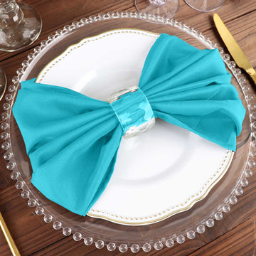 Turquoise Seamless Cloth Dinner Napkins - Add Elegance to Your Tablescape