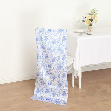 Create a Timeless Look with the White Blue Satin Chiavari Chair Slipcover