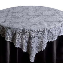 90 Inch x 90 Inch White Lace Square Table Overlay