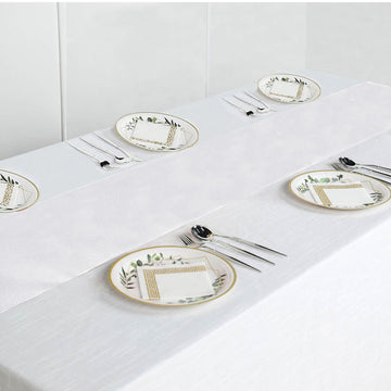 Create an Elegant Atmosphere with the White Polyester Table Runner