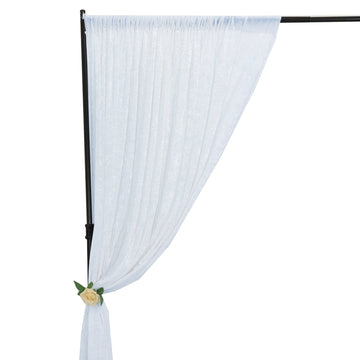 Create Memorable Events with our White Premium Velvet Backdrop Stand Curtain Panel