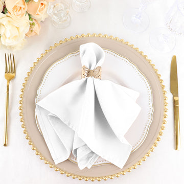 White Seamless Cloth Dinner Napkins - Add Elegance to Your Table Settings