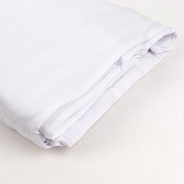 White Spandex 4-Way Stretch Fabric Bolt, DIY Craft Fabric Roll - 60"x10 Yards