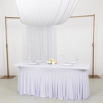 Wrinkle-Free White Curtain For Events
