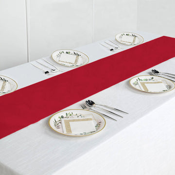 Create an Upscale and Elite Look with the Wine Linen Runner