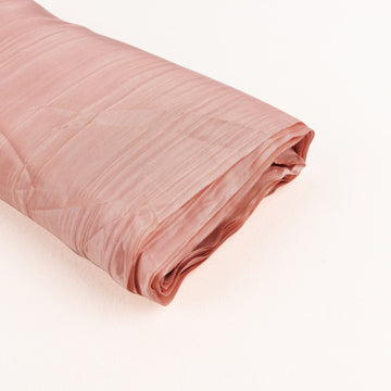 Elevate Your Event Decor with Dusty Rose Accordion Crinkle Taffeta Fabric Bolt