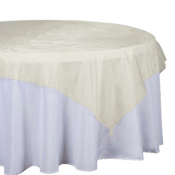 Add a Touch of Sophistication with the Yellow Organza Square Table Overlay