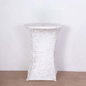 White table cover for cocktail tables, stylish and elegant.
