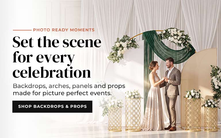 Transform every celebration into a photo-ready moment with our stunning backdrops, arches, panels...