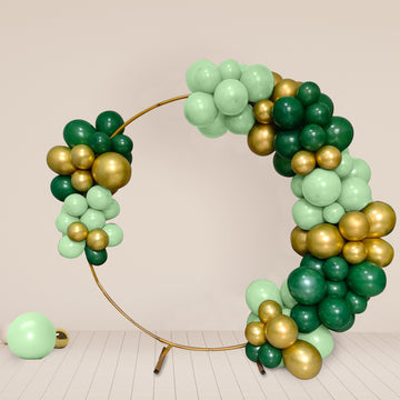 120 Pack Assorted Gold Green DIY Balloon Garland Kit, Latex Party Balloon Arch Decorations - Gold / Hunter Emerald Green / Sage Green