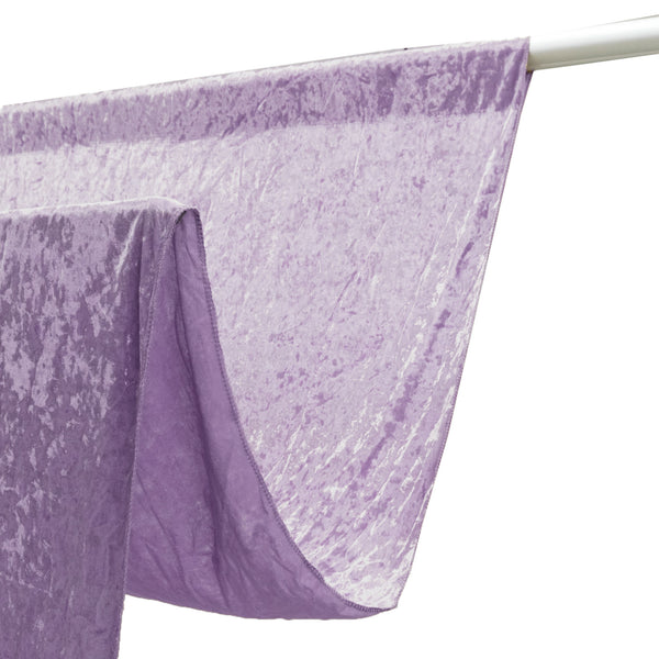Lavender velvet throw blanket draped over a rod