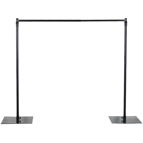 Black garment rack with sturdy base for organizing clothes #whtbkgd