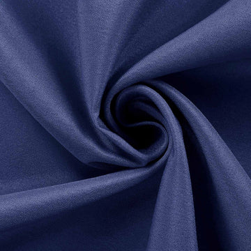 Experience the Elegance of a Navy Blue Polyester Linen Rectangle Tablecloth