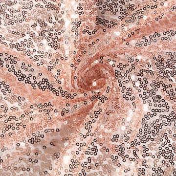 Enhance Your Event Decor with the Rose Gold Seamless Premium Sequin Round Tablecloth