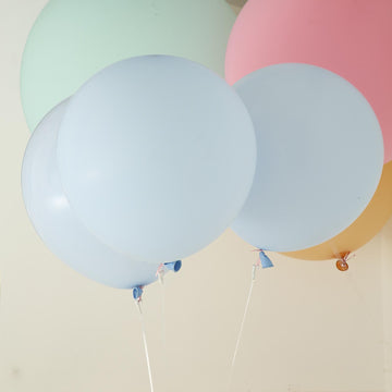10 Pack Matte Pastel Ice Blue Helium or Air Latex Party Balloons 18"