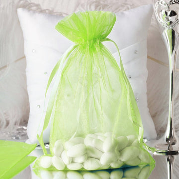 10 Pack Mint Organza Drawstring Wedding Party Favor Gift Bags 6"x9"