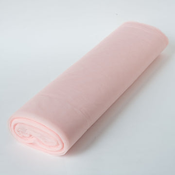 Blush Tulle Fabric Bolt, DIY Craft Fabric Roll 108"x50 Yards