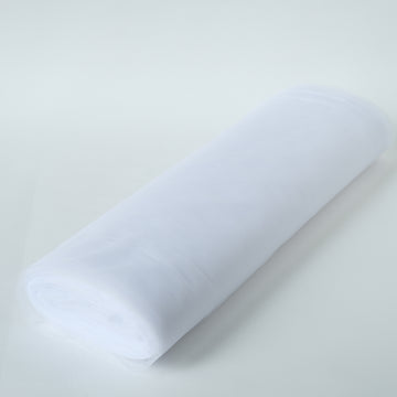 White Tulle Fabric Bolt, DIY Craft Fabric Roll 108"x50 Yards