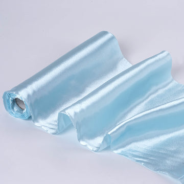 Elevate Your Event with Blue Satin Fabric Bolt