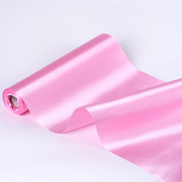 Pink Satin Fabric Bolt, DIY Craft Wholesale Fabric 12"x10 Yards