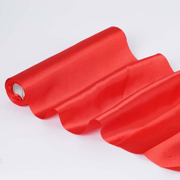 Red Satin Fabric Bolt for Stunning Event Decor