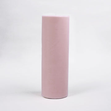 Pink Tulle Fabric Bolt, Sheer Fabric Spool Roll For Crafts 12"x100 Yards