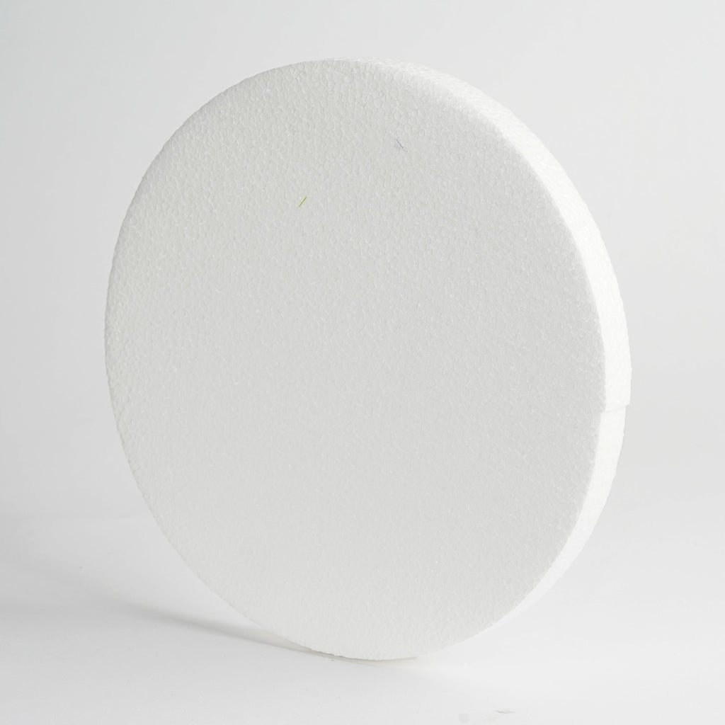 White Styrofoam Foam Disc - 10