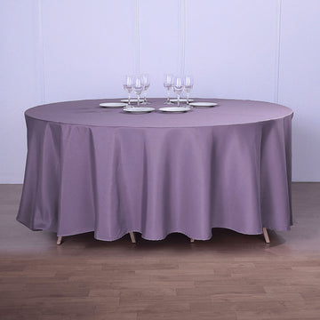 Violet Amethyst Seamless Polyester Round Tablecloth 120"